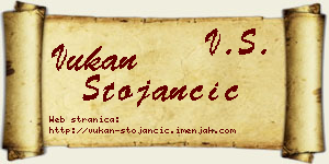 Vukan Stojančić vizit kartica